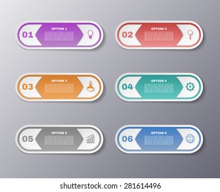 Info graphics template with number options for your presentation ,business, education, website, brochure and flyer