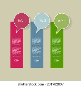 Info graphics with three options 