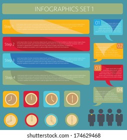 info graphics time and business set 1