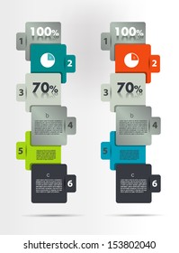 Info graphics web banner. Speech bubbles.