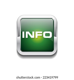 Info Green Vector Icon Button