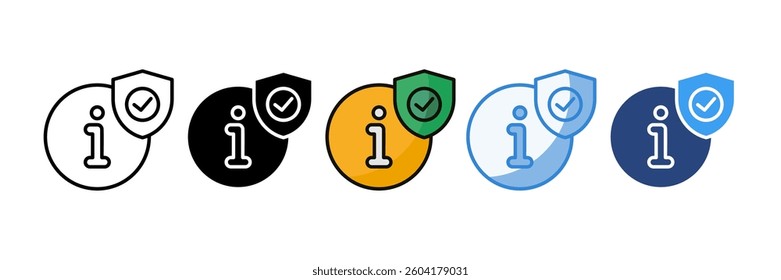 Info Guard Icon Set Multiple Style Collection