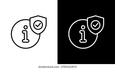 Info Guardia Blanco Icono Set Diseño