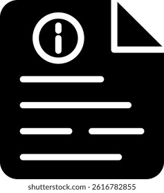Info Guide Glyph Vector Icon Design