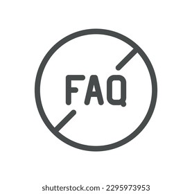Info and help desk icon outline and linear vector.