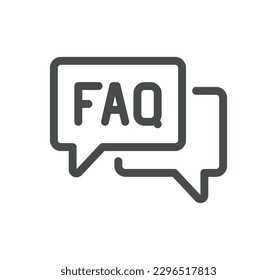 Esquema de icono de información y de la mesa de ayuda y vector lineal.