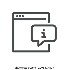 Info- und Helpdesk Symbol-Umriss und Linearvektorgrafik.
