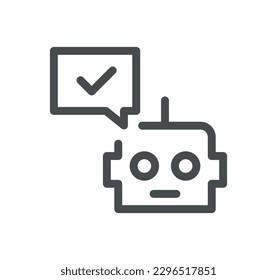 Info and help desk icon outline and linear vector.