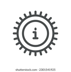 Info and help desk related icon outline and linear vector.