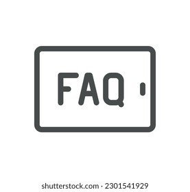 Info and help desk related icon outline and linear vector.