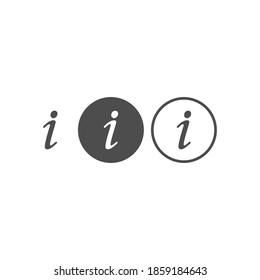 Info, help,letter  i,  information icon design template