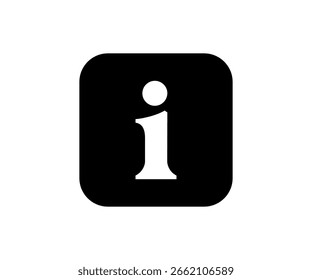 Icono de sugerencia de información. Diseño e ilustración de Vector de etiqueta de glifo de información.
