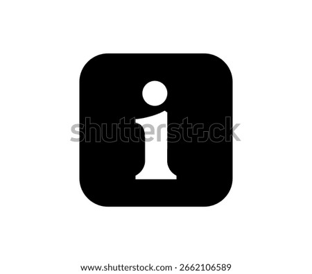 Info hint tip icon. Information glyph label vector design and illustration.

