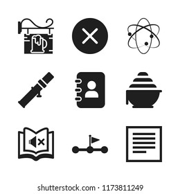info icon. 9 info vector icons set. tinge, atomic theory and halfway icons for web and design about info theme