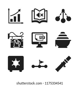 info icon. 9 info vector icons set. tinge, oscillation and pdf file on screen icons for web and design about info theme