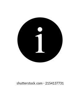 Info-Symbol in schwarzer Runde