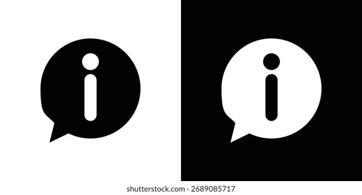 Info icon. The black silhouette vector