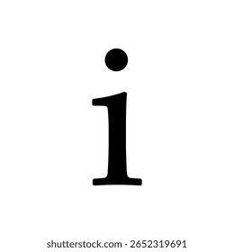 Icono de información. Ilustración vectorial negra.