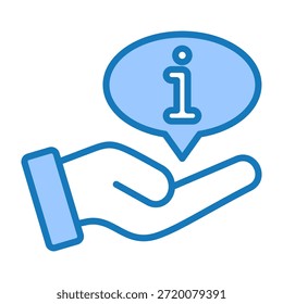 Info Icon Blue Dualtone Ilustración vectorial de diseño