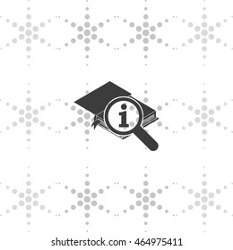Info icon. Book illustration.