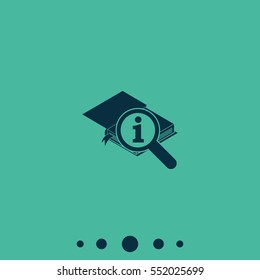 Info icon. Book illustration.