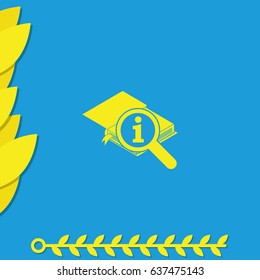 Info icon. Book illustration.