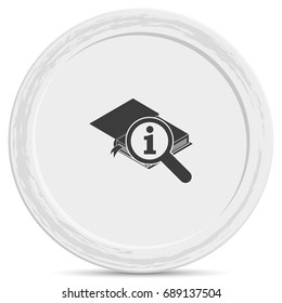 Info icon. Book illustration.