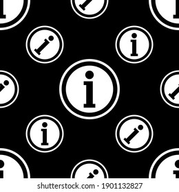 Info Icon Design, Information Sign  Symbol Seamless Pattern Vector Art Illustration