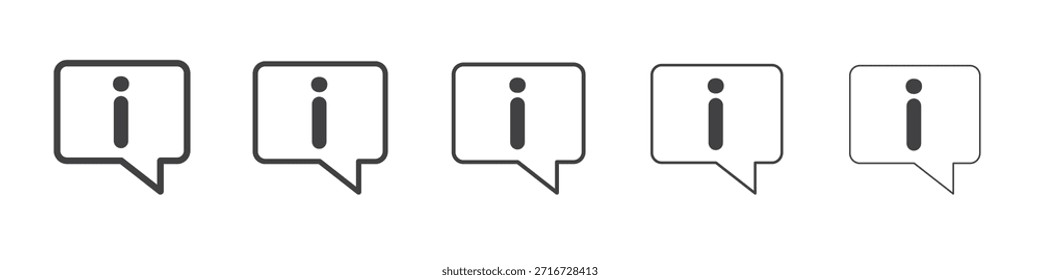 Info icono de diseño, logotipo, App, interfaz de usuario. Ilustración vectorial, EPS