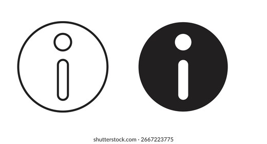 Icono de información. doodle Vectores gráficos