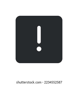 Icono de información, icono de error, ilustración simple