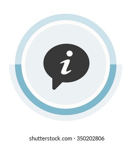 Info icon. Flat design.