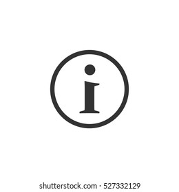 Info icon flat. Illustration isolated vector sign symbol