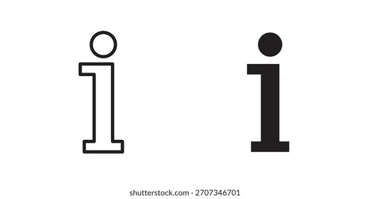 Icono de información. Colección de estilo plano y de trazo. símbolo simple