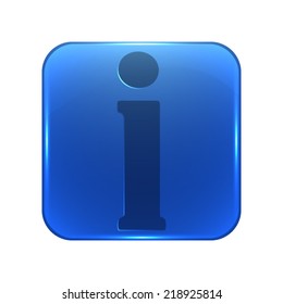 Info icon - glossy blue button