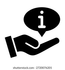 Info Icon Ilustración vectorial de diseño de glifo