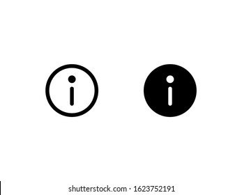 Info icon. With glyph and outline style