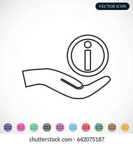 INFO icon with hand