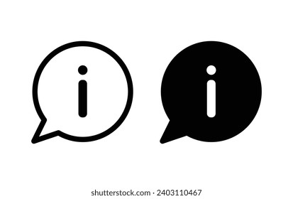 Info-Symbol, Informationszeichen, Vektordesign für Website-Computer und mobile App