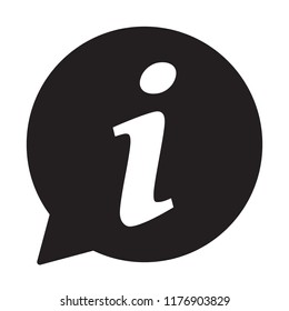 Info icon, Information sign icon. Info speech bubble symbol. i letter vector.