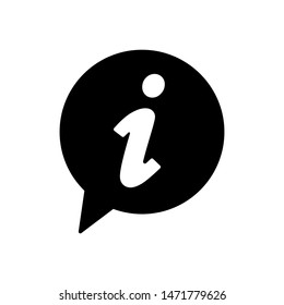 Info icon, Information sign icon. Info speech bubble symbol. i letter vector.