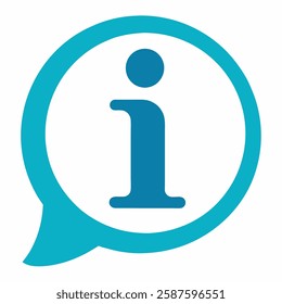 Info icon, Information sign icon. Info speech bubble symbol. I letter vector on white background.