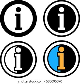Info-Symbol, Informationszeichen / Symbolvektorgrafik