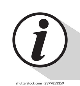 info icon, information symbol, vector illustration 