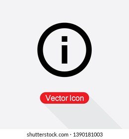 Info Icon, Information Icon Vector Illustration In Flat Style Eps10
