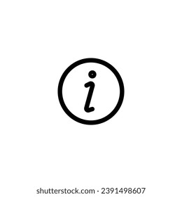 Info icon, information icon vector illustration.outline icon for web, ui, and mobile apps