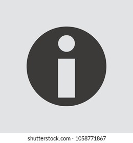 Info icon isolated of flat style. Vector illustration.