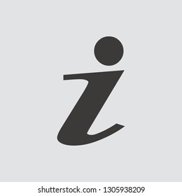 Info icon isolated of flat style. Vector illustration.