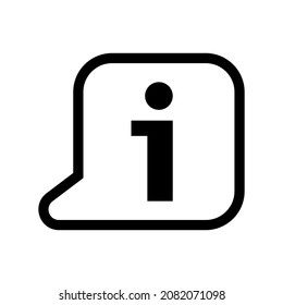 Icono de información aislado en fondo blanco