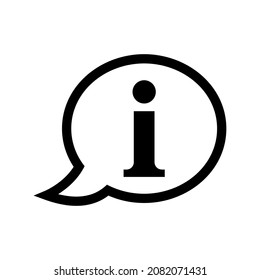 Icono de información aislado en fondo blanco
